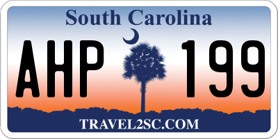 SC license plate AHP199