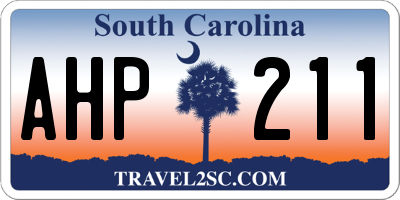 SC license plate AHP211