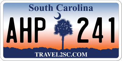 SC license plate AHP241