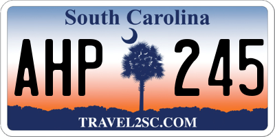SC license plate AHP245