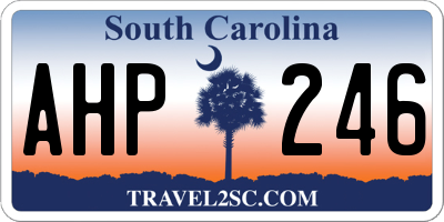 SC license plate AHP246