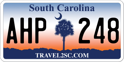 SC license plate AHP248