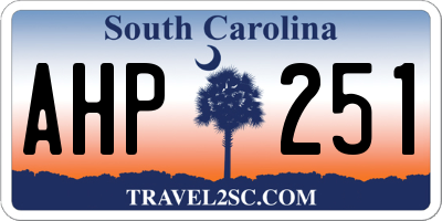 SC license plate AHP251