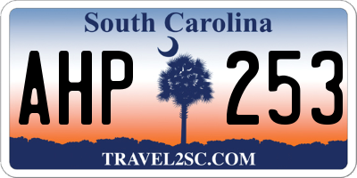 SC license plate AHP253