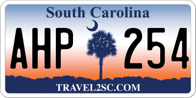 SC license plate AHP254