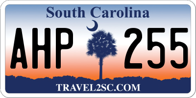 SC license plate AHP255