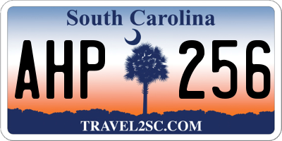 SC license plate AHP256