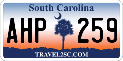 SC license plate AHP259