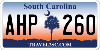 SC license plate AHP260