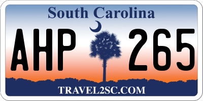 SC license plate AHP265