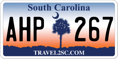 SC license plate AHP267