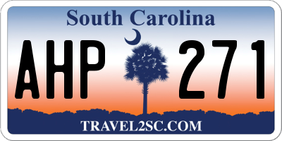 SC license plate AHP271