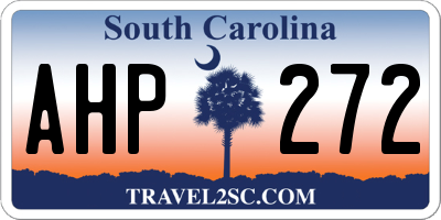 SC license plate AHP272