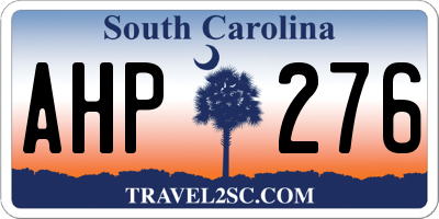 SC license plate AHP276