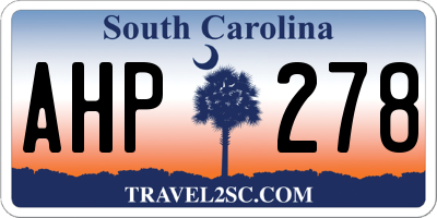 SC license plate AHP278