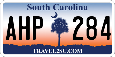 SC license plate AHP284