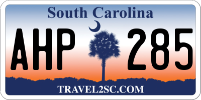 SC license plate AHP285