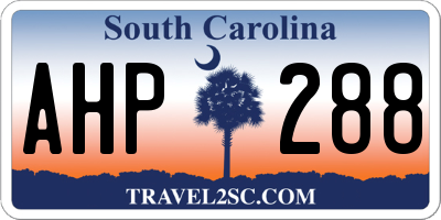 SC license plate AHP288