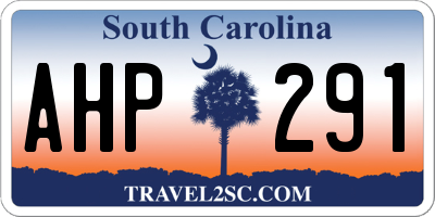 SC license plate AHP291