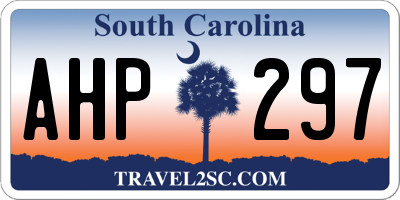 SC license plate AHP297