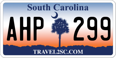 SC license plate AHP299