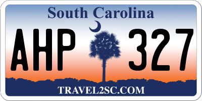 SC license plate AHP327