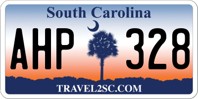 SC license plate AHP328