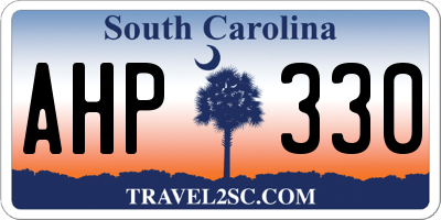 SC license plate AHP330