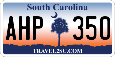 SC license plate AHP350