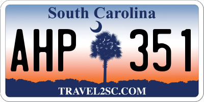 SC license plate AHP351