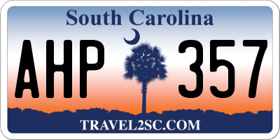 SC license plate AHP357