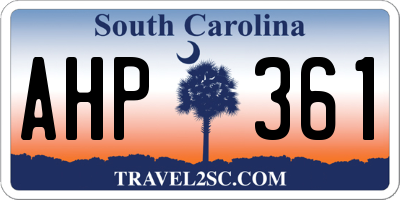 SC license plate AHP361