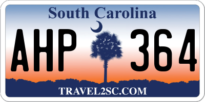 SC license plate AHP364