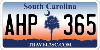 SC license plate AHP365
