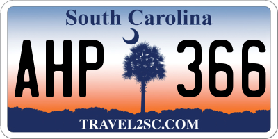 SC license plate AHP366