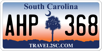 SC license plate AHP368