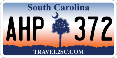 SC license plate AHP372