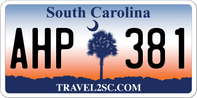 SC license plate AHP381