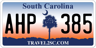SC license plate AHP385