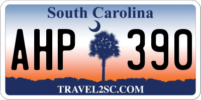 SC license plate AHP390