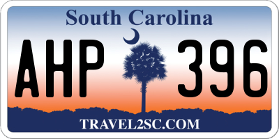 SC license plate AHP396