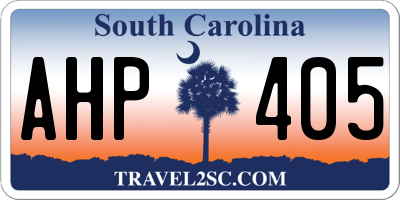 SC license plate AHP405