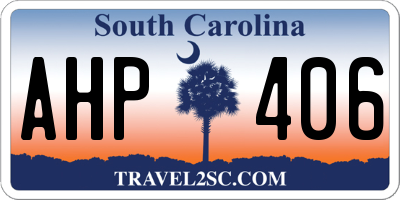 SC license plate AHP406