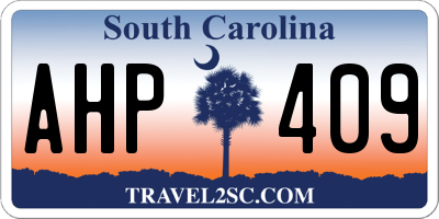SC license plate AHP409