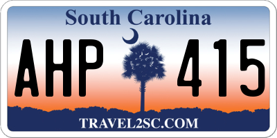 SC license plate AHP415