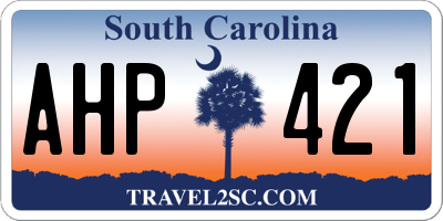SC license plate AHP421