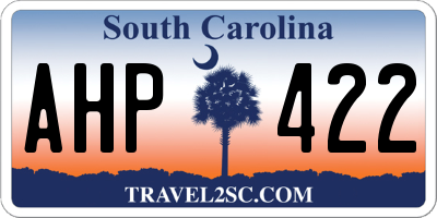 SC license plate AHP422