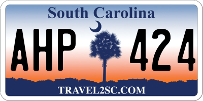 SC license plate AHP424