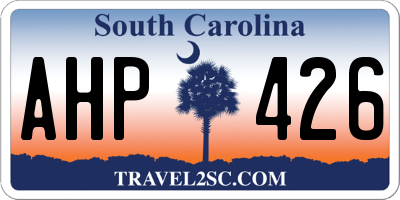 SC license plate AHP426
