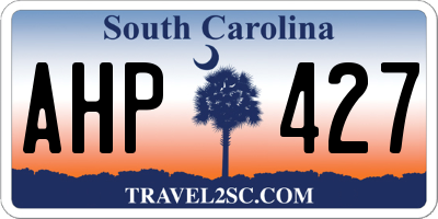 SC license plate AHP427